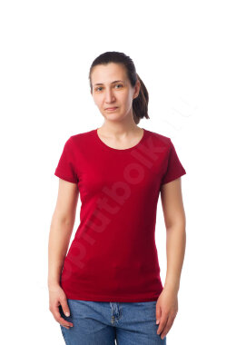 Бордовая женская футболка Бордовая женская футболка